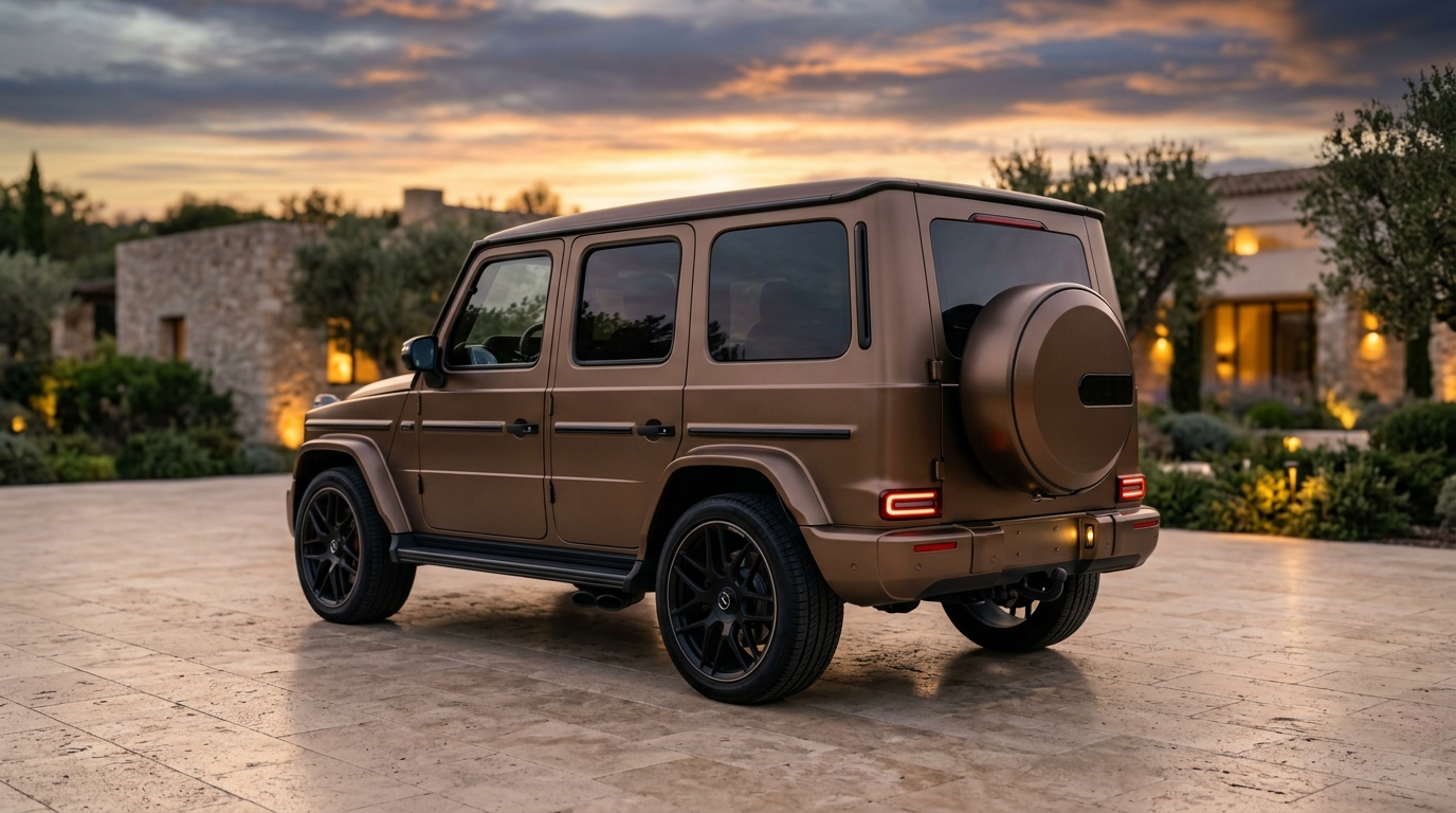 Mercedes-AMG G63 in matte bronze after a full exterior detail
